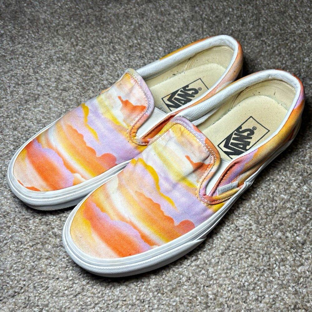 VANS Slip-On Women’s Size 7 Low Top Canvas Slip-On Sneaker Striped Multicolor